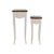 Set of 2 tables DKD Home Decor White Brown (2 pcs) (35 x 35 x 80 cm)