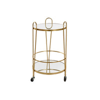 Multi-purpose Cart DKD Home Decor Metal Golden Mirror (40 x 40 x 74 cm)