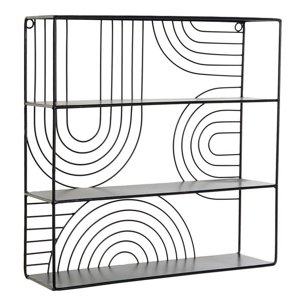 Shelves DKD Home Decor Black Metal (40 x 11 x 40 cm)