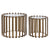 Set of 2 tables DKD Home Decor Crystal Metal Light Copper (47.5 x 47.5 x 45.5 cm) (63 x 63 x 51 cm) (2 pcs)