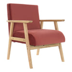 Armchair DKD Home Decor Red Polyester MDF Wood (61 x 63 x 77 cm)