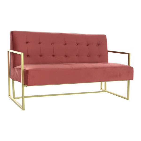 Sofa DKD Home Decor Red Polyester Metal Glam (128 x 70 x 76 cm)