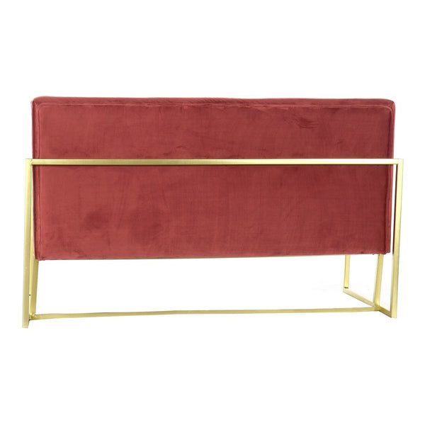 Sofa DKD Home Decor Red Polyester Metal Glam (128 x 70 x 76 cm)