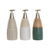 Soap Dispenser DKD Home Decor Green Beige Grey ABS Stoneware (3 pcs) (9 x 7 x 20.5 cm)