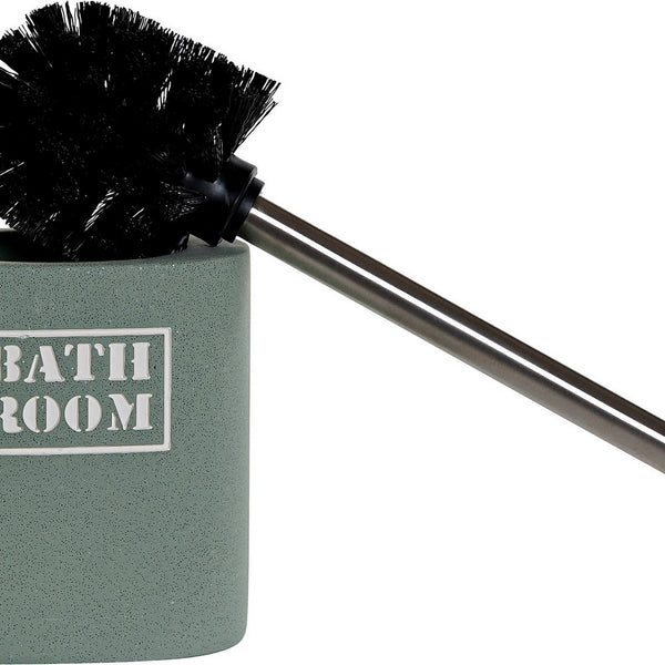 Toilet Brush DKD Home Decor Green Cream Stainless steel Cement (2 pcs) (12 x 9.5 x 36.5 cm)