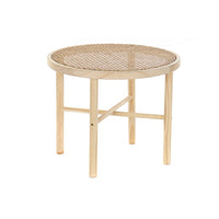 Side table DKD Home Decor Rattan Pinewood (50 x 50 x 40 cm)