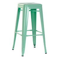 Stool DKD Home Decor Turquoise Metal (43 x 43 x 76 cm)