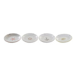 Underplate DKD Home Decor Stoneware (4 pcs) (20 x 20 x 3.5 cm)