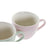 Jeu de 6 tasses avec plat DKD Home Decor Bleu Rose Vert Grès 150 ml