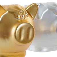 Money box DKD Home Decor Silver Golden Dolomite (2 pcs)