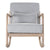 Armchair DKD Home Decor Grey Linen Rubber wood (66 x 88 x 78 cm)