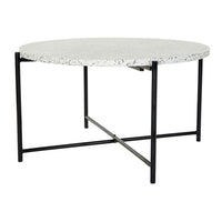 Dining Table DKD Home Decor Stone Iron (80 x 80 x 45 cm)