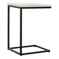 Side table DKD Home Decor White Black Stone Iron (40 x 46 x 65 cm)