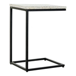 Side table DKD Home Decor White Black Stone Iron (40 x 46 x 65 cm)