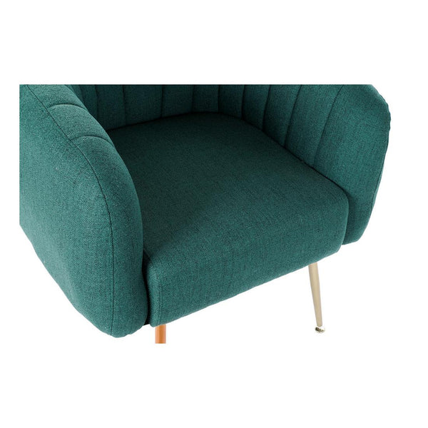 Armchair DKD Home Decor Green Polyester Metal (81 x 75 x 73 cm)