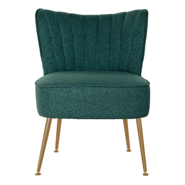 Armchair DKD Home Decor Green Polyester Metal (55 x 64 x 72.5 cm)