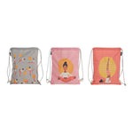 Backpack with Strings DKD Home Decor Yoga Cotton Canvas (3 pcs) (28 x 1 x 36 cm)