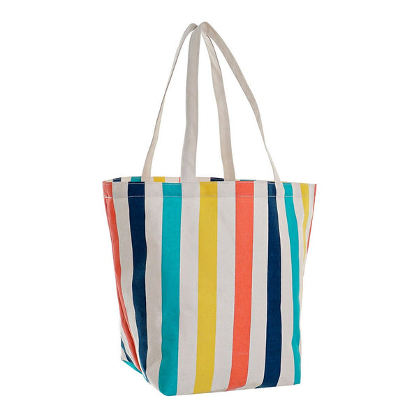 Multi-use Bag DKD Home Decor Stripes Multicolour Polyester Cotton (24 x 26 x 35 cm)