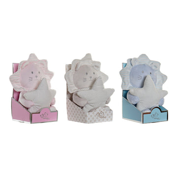 Fluffy toy DKD Home Decor Blue Beige Pink Polyester (3 pcs) (10 x 10 x 18 cm) (3 pcs)