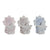 Fluffy toy DKD Home Decor Blue Beige Pink Polyester (3 pcs) (10 x 10 x 18 cm) (3 pcs)