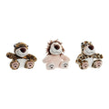 Fluffy toy DKD Home Decor Brown Black Beige Polyester animals (3 pcs) (18 x 16 x 23 cm)