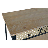 Console DKD Home Decor Black Metal Fir (116 x 38 x 80 cm)