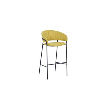 Stool DKD Home Decor Mustard Polyester Metal (50 x 47 x 110 cm)