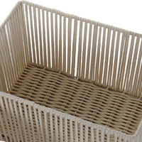 Basket set DKD Home Decor Cotton Metal Boho (3 pcs)