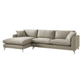 Chaise Longue Sofa DKD Home Decor Beige Cotton Metal (250 x 150 x 83 cm)