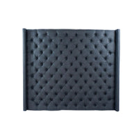 Headboard DKD Home Decor Blue Polyester MDF Wood (198 x 20 x 170 cm)