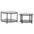 Side table DKD Home Decor Black Metal Crystal (2 pcs) (75 x 75 x 45 cm) (60 x 60 x 38 cm)