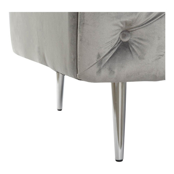 Sofa DKD Home Decor Polyester Metal Light Grey (230 x 90 x 91 cm)