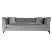 3-Seater Sofa DKD Home Decor Polyester Metal Light Grey (230 x 88 x 81 cm)