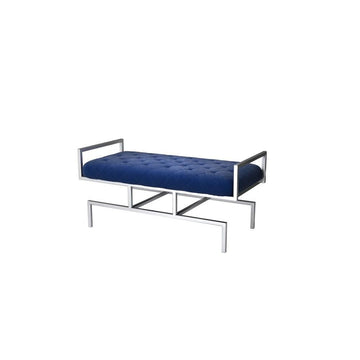 Bench DKD Home Decor Black Polyester Steel (97 x 44 x 46 cm)