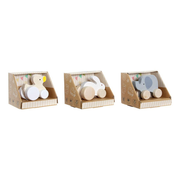 Wooden Game DKD Home Decor animals (3 pcs)