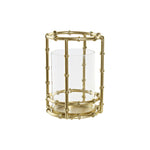 Candleholder DKD Home Decor Metal Crystal Golden (11 x 10 x 15 cm)