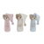 Teddy Bear DKD Home Decor Beige Polyester Celeste Light Pink (3 pcs) (8 x 9 x 13 cm)