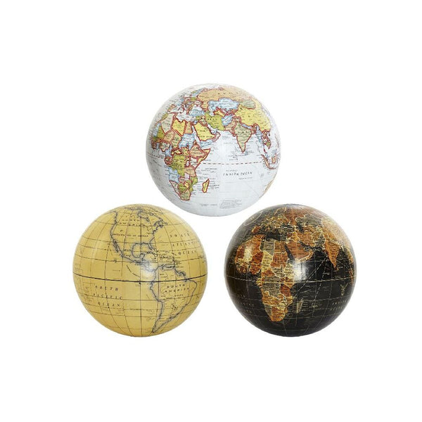 Globe DKD Home Decor PVC Paper (3 pcs) (13 x 13 x 13 cm)