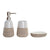 Bath Set DKD Home Decor White ABS Stoneware Light brown (3 pcs) (8.5 x 9 x 18.5 cm)