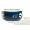 Sushi Set DKD Home Decor 33,5 x 34,5 x 9 cm Porcelain White Navy Blue Oriental (33,5 x 34,5 x 9 cm)