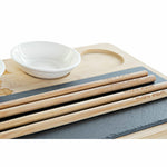 Sushi Set DKD Home Decor PC-186227 White Black Natural Bamboo Board Modern Oriental 28,5 x 18,5 x 2,6 cm (9 Pieces) (28,5 x 18,5