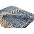 Blanket DKD Home Decor Cotton Fringe (150 x 200 x 1 cm) (2 pcs)