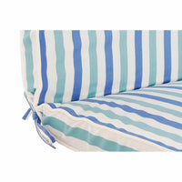 Cushion DKD Home Decor Hammocks 190 x 60 x 5 cm Stripes White Sky blue Navy Blue (190 x 60 x 5 cm)