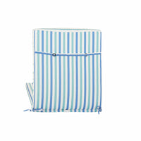 Cushion DKD Home Decor Hammocks 190 x 60 x 5 cm Stripes White Sky blue Navy Blue (190 x 60 x 5 cm)