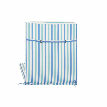 Cushion DKD Home Decor Hammocks 190 x 60 x 5 cm Stripes White Sky blue Navy Blue (190 x 60 x 5 cm)