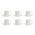 Piece Coffee Cup Set DKD Home Decor Porcelain Bamboo (6 pcs) (90 ml)