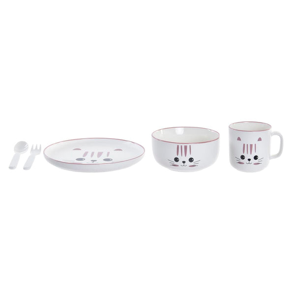 Children’s Dinner Set DKD Home Decor Cat