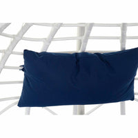 Fauteuil de jardin suspendu DKD Home Decor Blue marine Blanc Aluminium rotin synthétique 90 x 70 x 110 cm (107 x 107 x 198 cm)