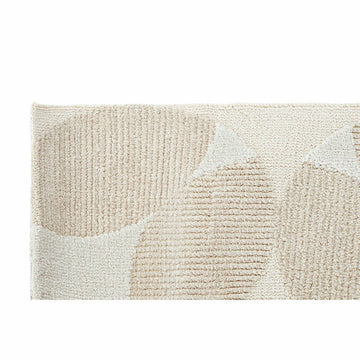 Carpet DKD Home Decor Beige Polyester Circles (160 x 230 x 0.9 cm)