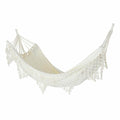 Hammock DKD Home Decor Beige Polyester Cotton Aluminium (285 x 130 cm)